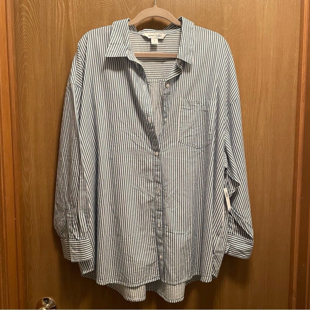 Old Navy Oversized Boyfriend Shirt (XL)